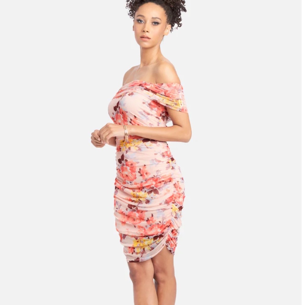 Bebe Off Shoulder Rich Dress
